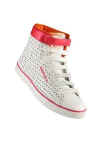 Buty do chodzenia damskie Reebok Straptastik Mid. Zapięcie: sznurówki. Kolor: biały, czerwony, wielokolorowy. Materiał: materiał, skóra. Szerokość cholewki: normalna. Sport: turystyka piesza