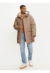 Calvin Klein Jeans Parka J30J326082 Beżowy Regular Fit. Kolor: beżowy. Materiał: syntetyk, bawełna #1
