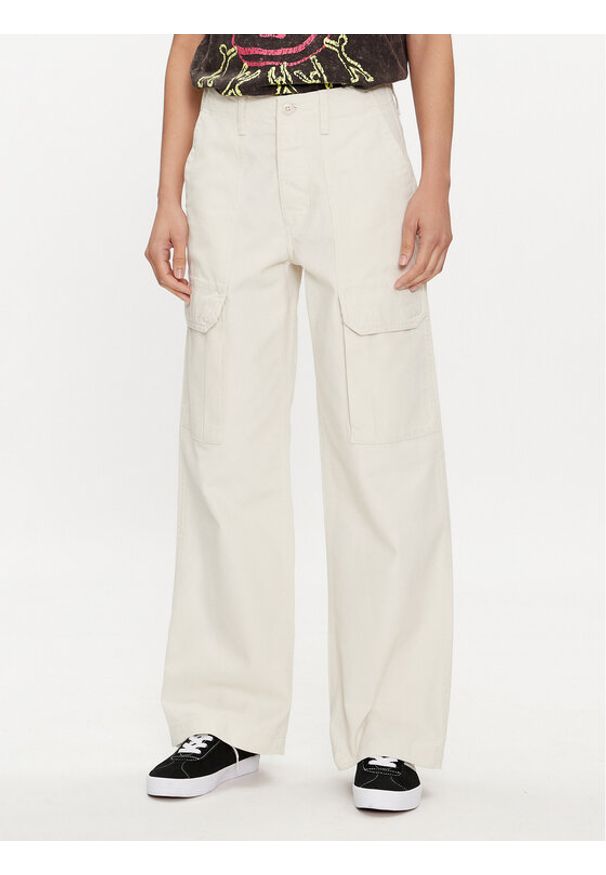 Vans Spodnie cargo Arroyo Wide Leg Cargo Pant VN000F7M Beżowy Relaxed Fit. Kolor: beżowy. Materiał: bawełna