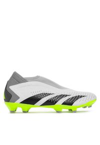 Adidas - adidas Buty Predator Accuracy.3 Laceless Firm Ground Boots GZ0021 Biały. Kolor: biały