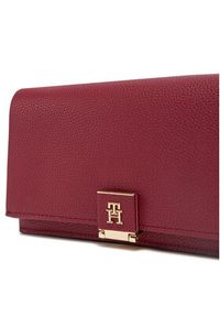 TOMMY HILFIGER - Tommy Hilfiger Torebka Th Her Flap W/Chain AW0AW17403 Czerwony. Kolor: czerwony. Materiał: skórzane