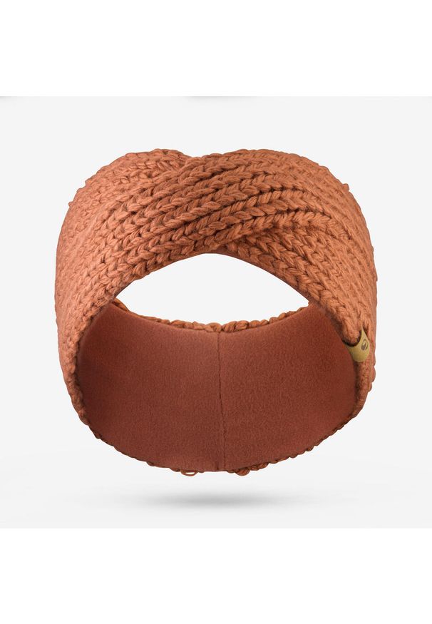 WEDZE - Opaska na głowę Quechua Wavy 500. Kolor: brązowy. Materiał: akryl, materiał, poliester, elastan. Sezon: zima. Styl: sportowy
