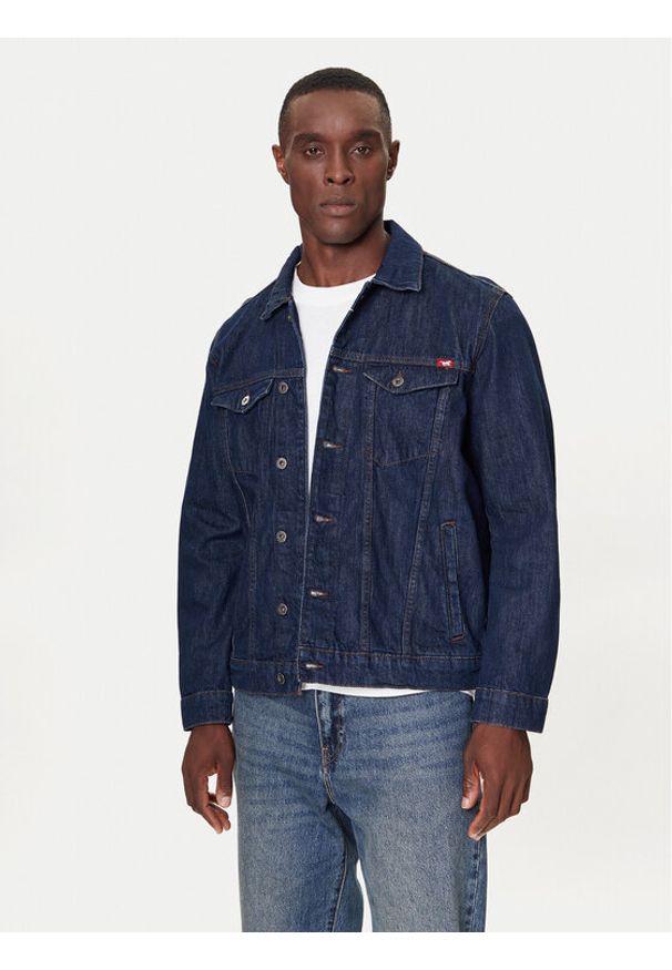 Mustang Kurtka jeansowa Dallas 1016830 Niebieski Regular Fit. Kolor: niebieski. Materiał: bawełna