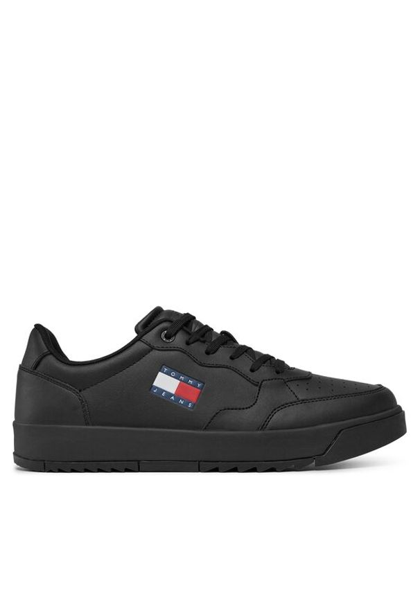 Tommy Jeans Sneakersy Retro Ess EM0EM01397 Czarny. Kolor: czarny. Materiał: skóra