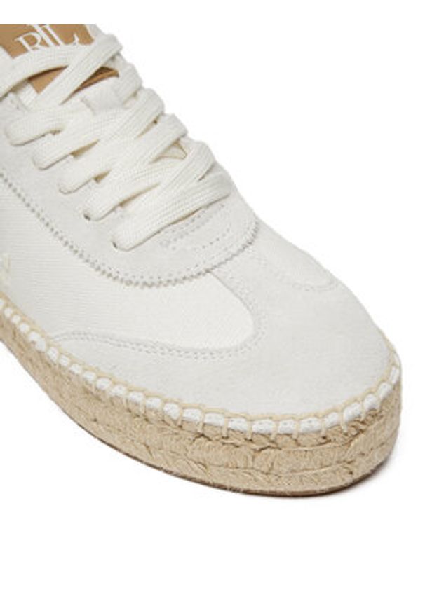 Lauren Ralph Lauren - LAUREN RALPH LAUREN Espadryle Luize 802959230001 Biały. Kolor: biały. Materiał: materiał
