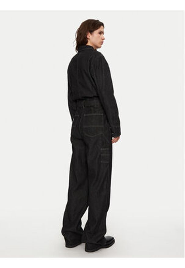 Lee Kombinezon Chore 112356511 Czarny Relaxed Fit. Kolor: czarny. Materiał: bawełna