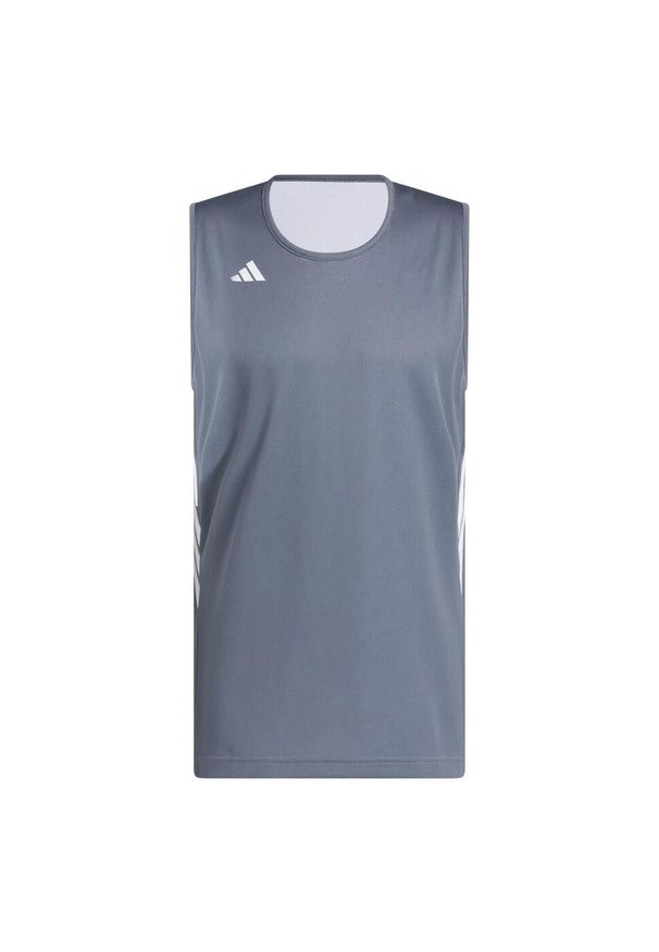 Adidas - 3G Speed Dwustronna koszulka do koszykówki AEROREADY. Kolor: biały, wielokolorowy, szary. Sport: koszykówka