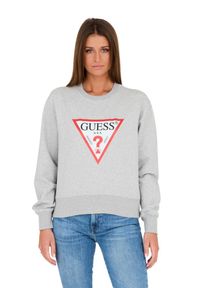 Guess - GUESS Szara bluza Original Fleece. Kolor: szary