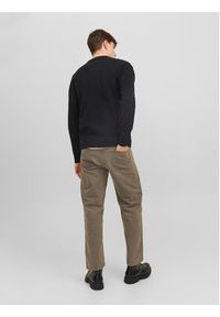 Jack & Jones - Jack&Jones Sweter 12236774 Czarny Regular Fit. Kolor: czarny. Materiał: bawełna, syntetyk