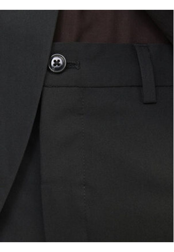 Jack & Jones Spodnie garniturowe Franco 12199893 Czarny Super Slim Fit. Kolor: czarny. Materiał: syntetyk