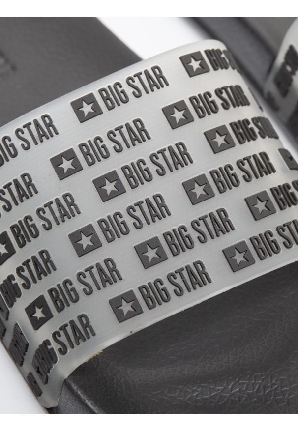 Big-Star - Klapki damskie plażowe czarne RR274A501 906. Okazja: na plażę. Kolor: czarny. Materiał: materiał. Wzór: aplikacja. Sezon: lato. Styl: klasyczny