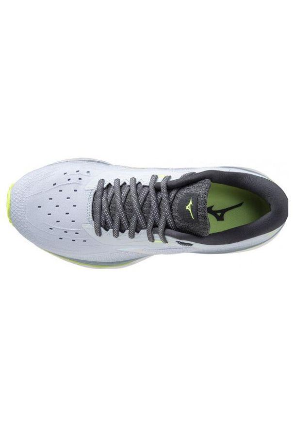 Buty do biegania damskie Mizuno J1GD210203. Kolor: szary, wielokolorowy, żółty. Materiał: tkanina. Szerokość cholewki: normalna. Sport: bieganie