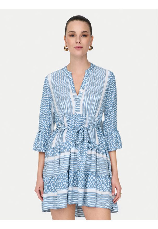 only - ONLY Sukienka letnia Athena 15219486 Niebieski Regular Fit. Kolor: niebieski. Materiał: syntetyk. Sezon: lato
