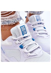 Big-Star - Damskie Buty Sportowe Sneakersy Big Star LL274373 Białe. Okazja: na co dzień. Zapięcie: sznurówki. Kolor: biały. Materiał: materiał, tworzywo sztuczne, tkanina, guma. Obcas: na platformie #6