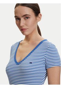 Tommy Jeans T-Shirt DW0DW17385 Niebieski Slim Fit. Kolor: niebieski. Materiał: bawełna #2