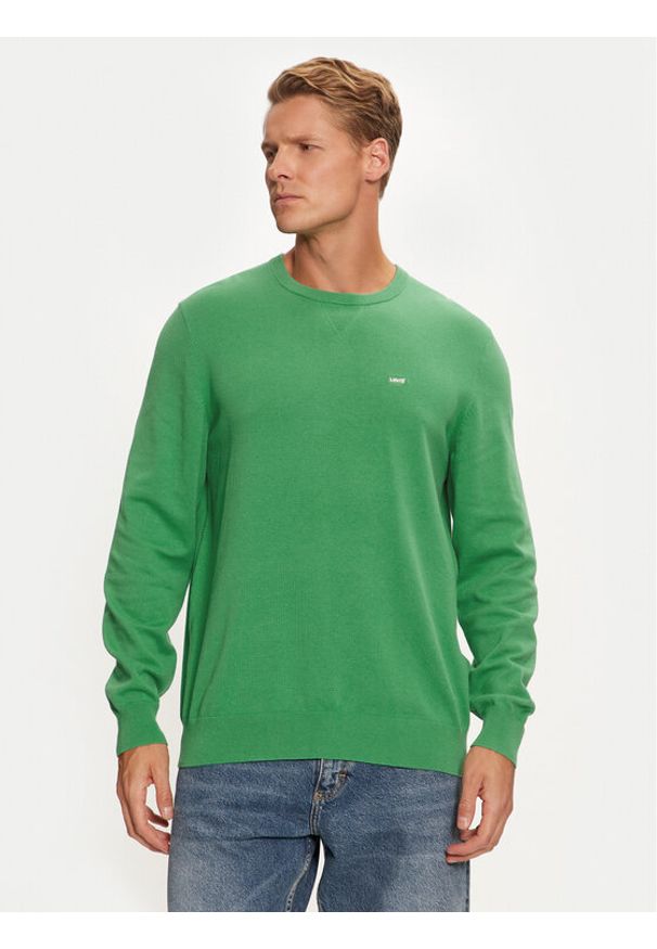 Levi's® Sweter A7207-0007 Zielony Regular Fit. Kolor: zielony. Materiał: bawełna