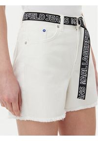 Karl Lagerfeld Jeans Szorty jeansowe A2W10039 Biały Regular Fit. Kolor: biały. Materiał: bawełna