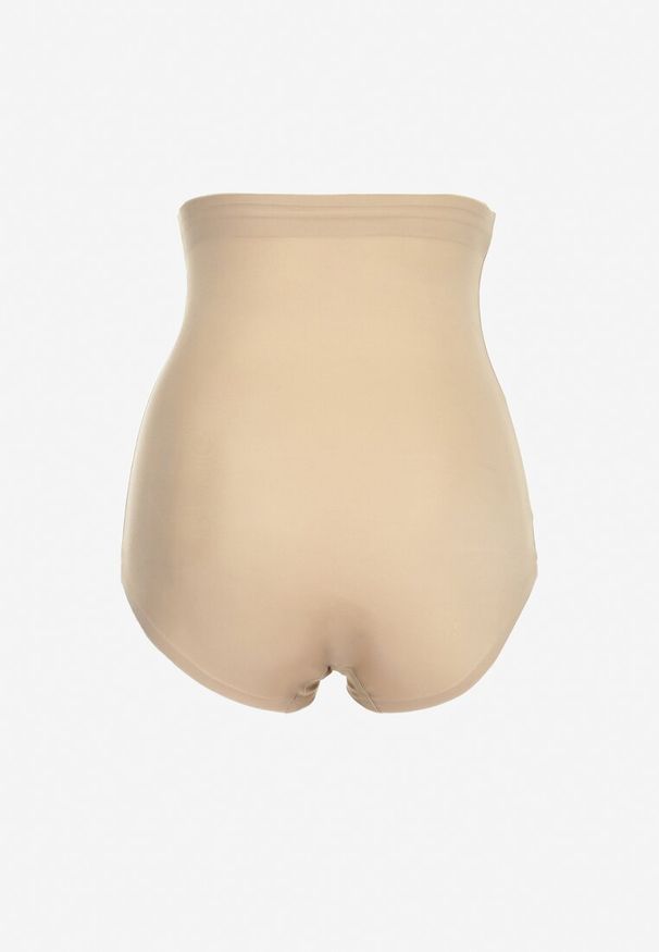 Born2be - Beżowe Modelujące Majtki z Wysokim Stanem i Wstawkami z Siateczki Gabrielina. Stan: podwyższony. Kolor: beżowy