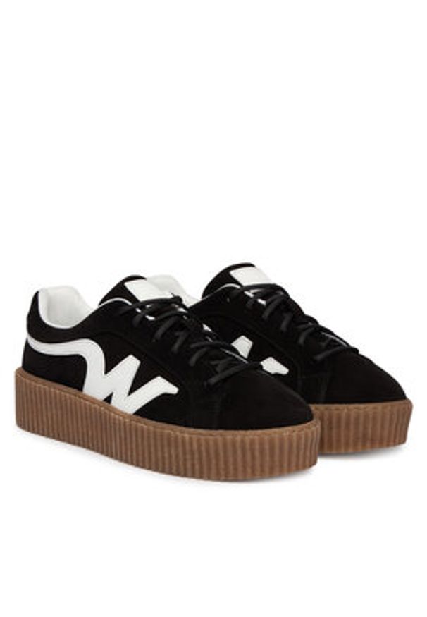 Weekend Max Mara Sneakersy 2615761014600 Czarny. Kolor: czarny. Materiał: zamsz, skóra