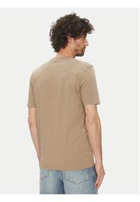 Hugo - HUGO T-Shirt Dulivio 50467556 Beżowy Regular Fit. Kolor: beżowy. Materiał: bawełna
