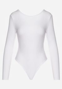 Renee - Białe Basicowe Body Sadovelle. Okazja: na co dzień, na spotkanie biznesowe, do pracy. Kolor: biały. Materiał: jeans. Długość rękawa: długi rękaw. Długość: długie. Styl: casual, biznesowy, elegancki, sportowy #4