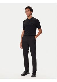 Hugo - HUGO Polo Sayfong-4 50542750 Czarny Regular Fit. Typ kołnierza: polo. Kolor: czarny. Materiał: wiskoza #4