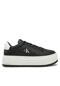 Calvin Klein Jeans Sneakersy YW0YW01766 Czarny. Kolor: czarny. Materiał: skóra