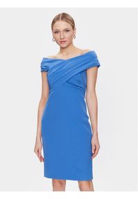 Lauren Ralph Lauren Sukienka koktajlowa 253855241005 Niebieski Regular Fit. Kolor: niebieski. Materiał: syntetyk. Styl: wizytowy #1