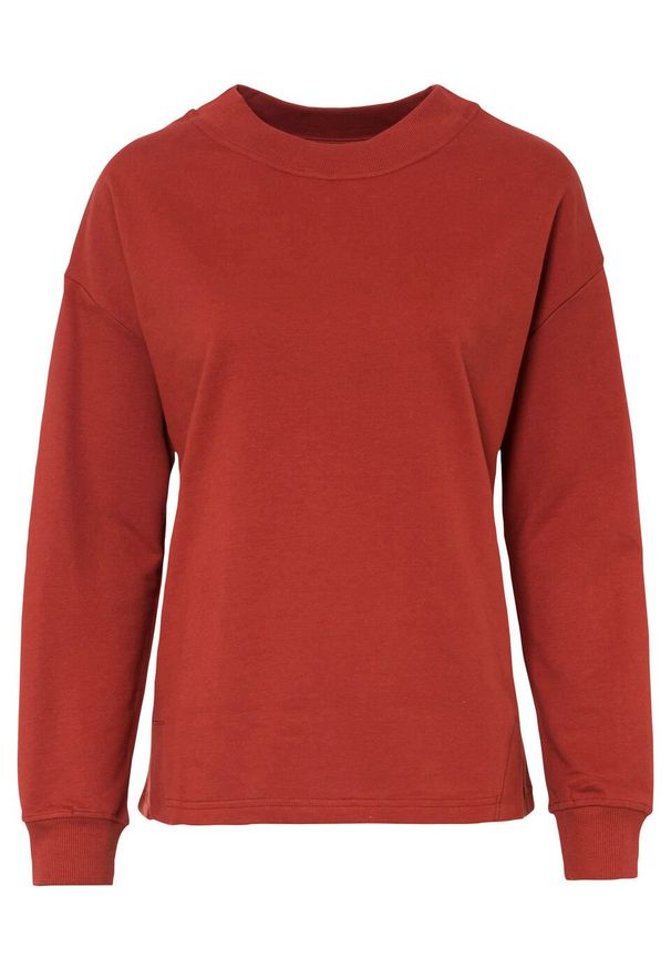 Bluza dresowa bonprix czerwony karminowy. Kolor: czerwony. Materiał: dresówka. Styl: klasyczny