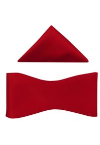 Modini - Czerwona wiązana mucha męska M15. Kolor: czerwony. Materiał: poliester, tkanina. Styl: elegancki #1