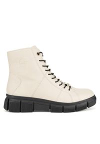 Rieker Trzewiki X3428-60 Beżowy. Kolor: beżowy. Materiał: materiał #1