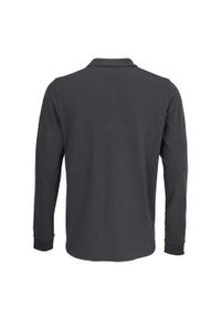 SOL'S - Koszulka Polo Z Długim Rękawem Dla Dorosłych Unisex Polycotton. Okazja: na co dzień. Typ kołnierza: polo. Kolor: szary. Długość rękawa: długi rękaw. Długość: długie. Styl: casual #2