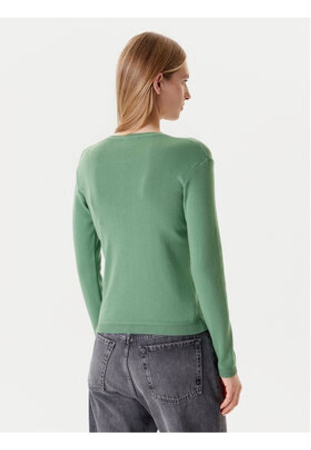 United Colors of Benetton - United Colors Of Benetton Kardigan 1091D5558 Zielony Regular Fit. Kolor: zielony. Materiał: bawełna