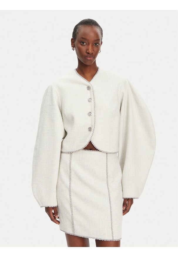 ROTATE Marynarka 1136793042 Écru Relaxed Fit. Materiał: syntetyk