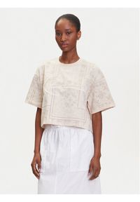 Karl Kani T-Shirt PD00005456 Beżowy Relaxed Fit. Kolor: beżowy. Materiał: bawełna