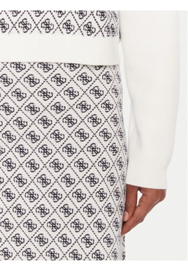Guess Golf W5BR23 Z3JD2 Écru Relaxed Fit. Typ kołnierza: golf. Materiał: syntetyk