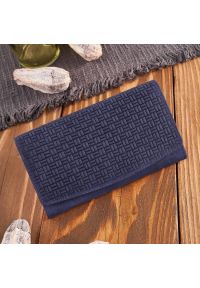 PAOLO PERUZZI - Portfel skórzany vintage granatowy Paolo Peruzzi T-109-HDB. Kolor: niebieski. Materiał: skóra. Wzór: geometria #1