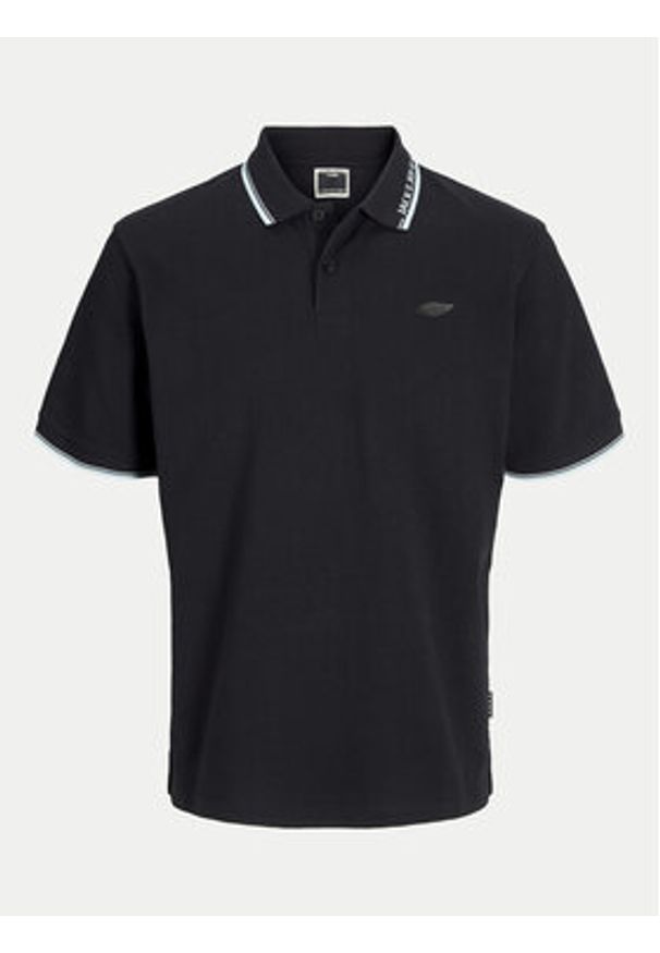 Jack & Jones Polo Pacer 12273303 Czarny Regular Fit. Typ kołnierza: polo. Kolor: czarny. Materiał: bawełna