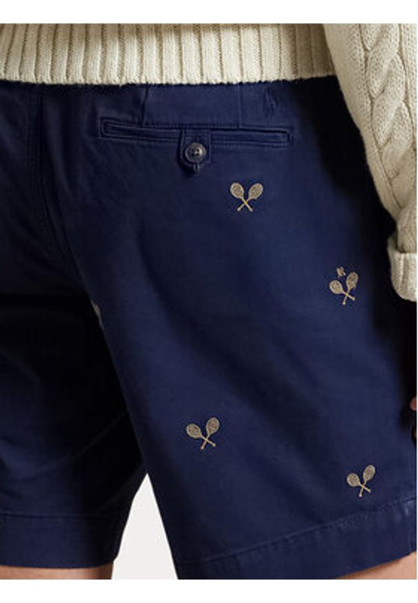 Polo Ralph Lauren Szorty materiałowe 710963496001 Granatowy Straight Fit. Kolor: niebieski. Materiał: bawełna