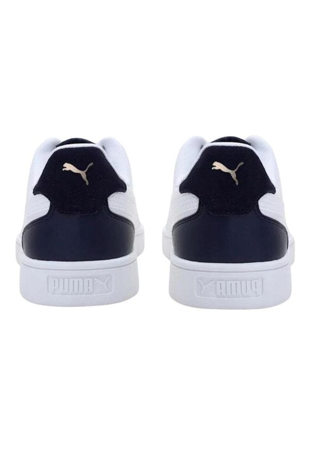 Puma - Męskie Buty Sportowe Shuffle Ze Skóry Ekologicznej. Kolor: biały. Materiał: skóra ekologiczna. Sport: turystyka piesza