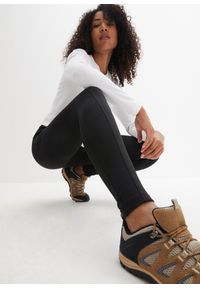 bonprix - Legginsy ocieplane outdoorowe, dł. przed kostkę. Kolor: czarny. Materiał: polar #2