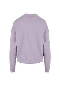 Urban Classics - Bluza Damska Frotte Z Okrągłym Dekoltem Oversize. Kolor: fioletowy, wielokolorowy, różowy