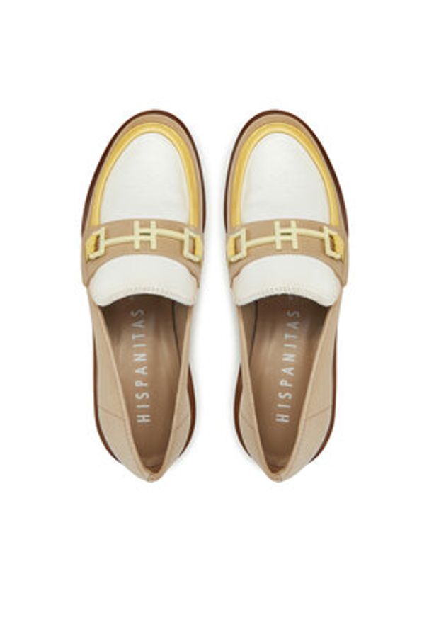 Hispanitas Loafersy CHV254066 Beżowy. Kolor: beżowy. Materiał: skóra