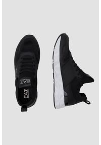 EA7 Emporio Armani - EA7 Czarne sneakersy z białą podeszwą, Rozmiar 44. Kolor: czarny