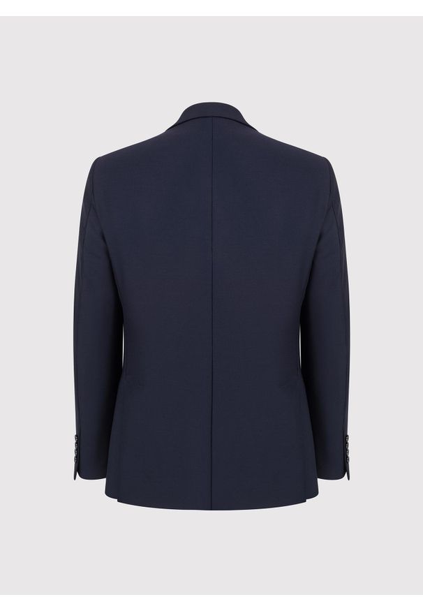 Pako Lorente - PAKO LORENTE - Granatowa marynarka jednorzędowa. Kolor: niebieski. Materiał: wełna