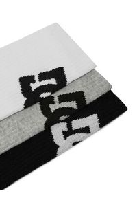 DC Zestaw 3 par wysokich skarpet unisex AS_DC_02W_SS25 (3-PACK) Biały. Kolor: biały. Materiał: materiał, bawełna