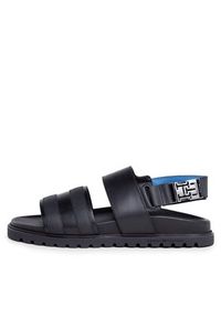 TOMMY HILFIGER - Tommy Hilfiger Sandały Elevated Th Buckle Lth Sandal FM0FM05007 Czarny. Kolor: czarny. Materiał: skóra #4