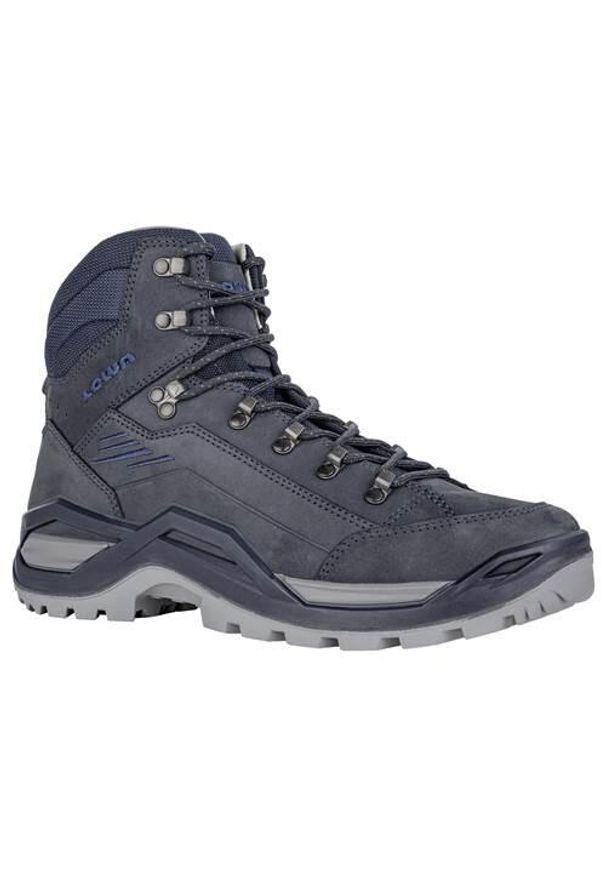 Buty trekkingowe męskie Lowa Renegade Evo Ll Mid. Wysokość cholewki: za kostkę. Kolor: szary. Materiał: skóra, tkanina. Szerokość cholewki: normalna