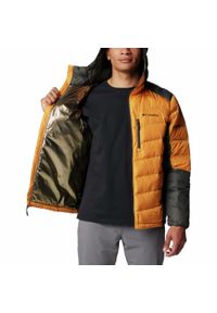 columbia - Kurtka ocieplana męska Columbia Labyrinth Loop Hooded z kapturem. Typ kołnierza: kaptur. Kolor: żółty. Materiał: puch. Sport: turystyka piesza
