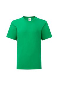 FRUIT OF THE LOOM - Koszulka Dziecięca Iconic 150 Plain T-shirt. Kolor: zielony